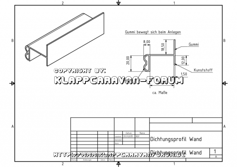 Dichtungsprofil Wand