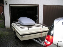 Unser Falti bei der Abfahrt