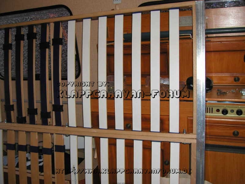 Betteinbau-Esterel-2 Lattenroste umgearbeitet-verbunden und verstärkt mit u-Profil