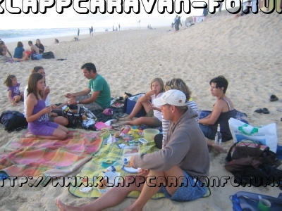 Frankreich 2009 - Abendessen am Strand