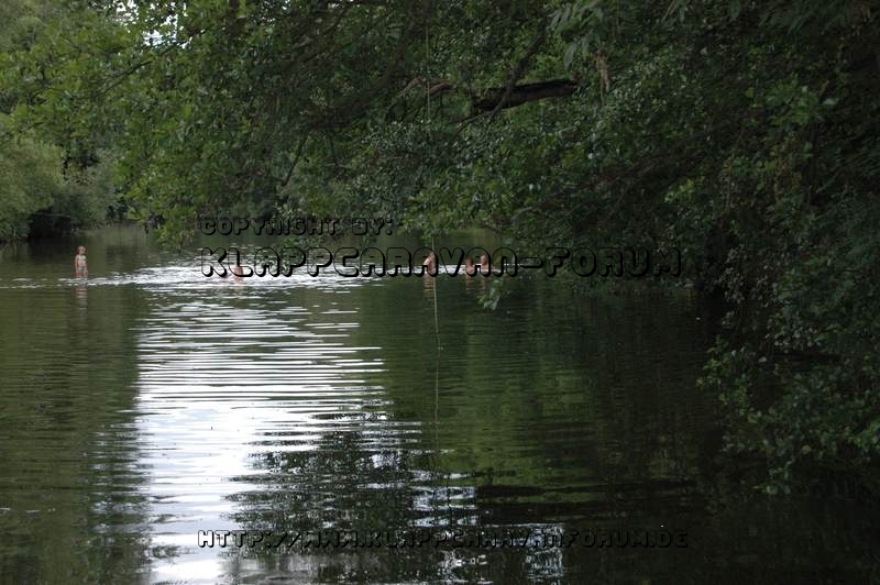 Nahe am Sommer 2011 - Monzingen - Bad in der Nahe - Schwimmern vor dem Wehr