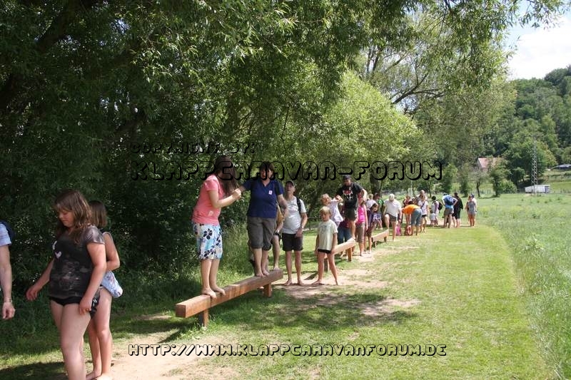 Nahe am Sommer 2011 - Monzingen - Barfußpfad Bad Sobernheim - Schwebebalken