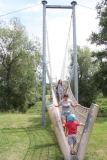 Nahe am Sommer 2011 - Monzingen - Barfußpfad Bad Sobernheim - Hängebrücke - 2