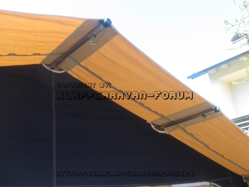 Stangenöffnung Vorzelt ohne Sonnensegel