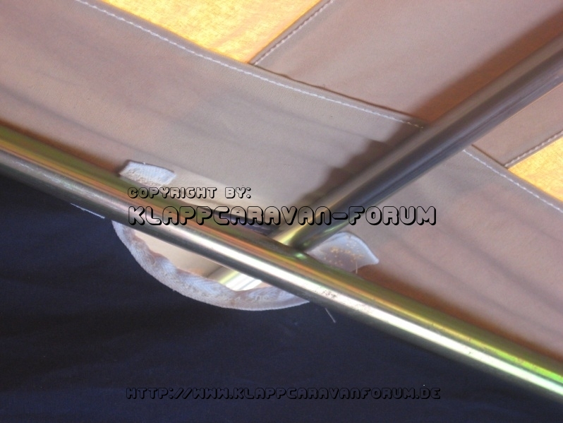 Vorzelt innen Stangen kreuzen sich