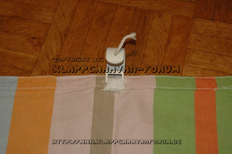 Seitensonnenschutz - Details - Innenzelthaken oben