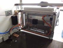 Ausgeklappte Küche, Scharniere + Anschlagseil